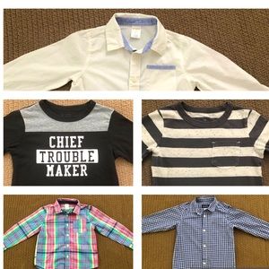 Bundle of 4T size boy’s shirts.